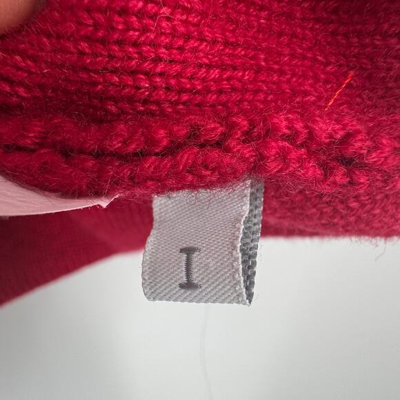 Elemente Clemente sweater S 100% virgin wool crop rolled collar rib knit top - Picture 6 of 9